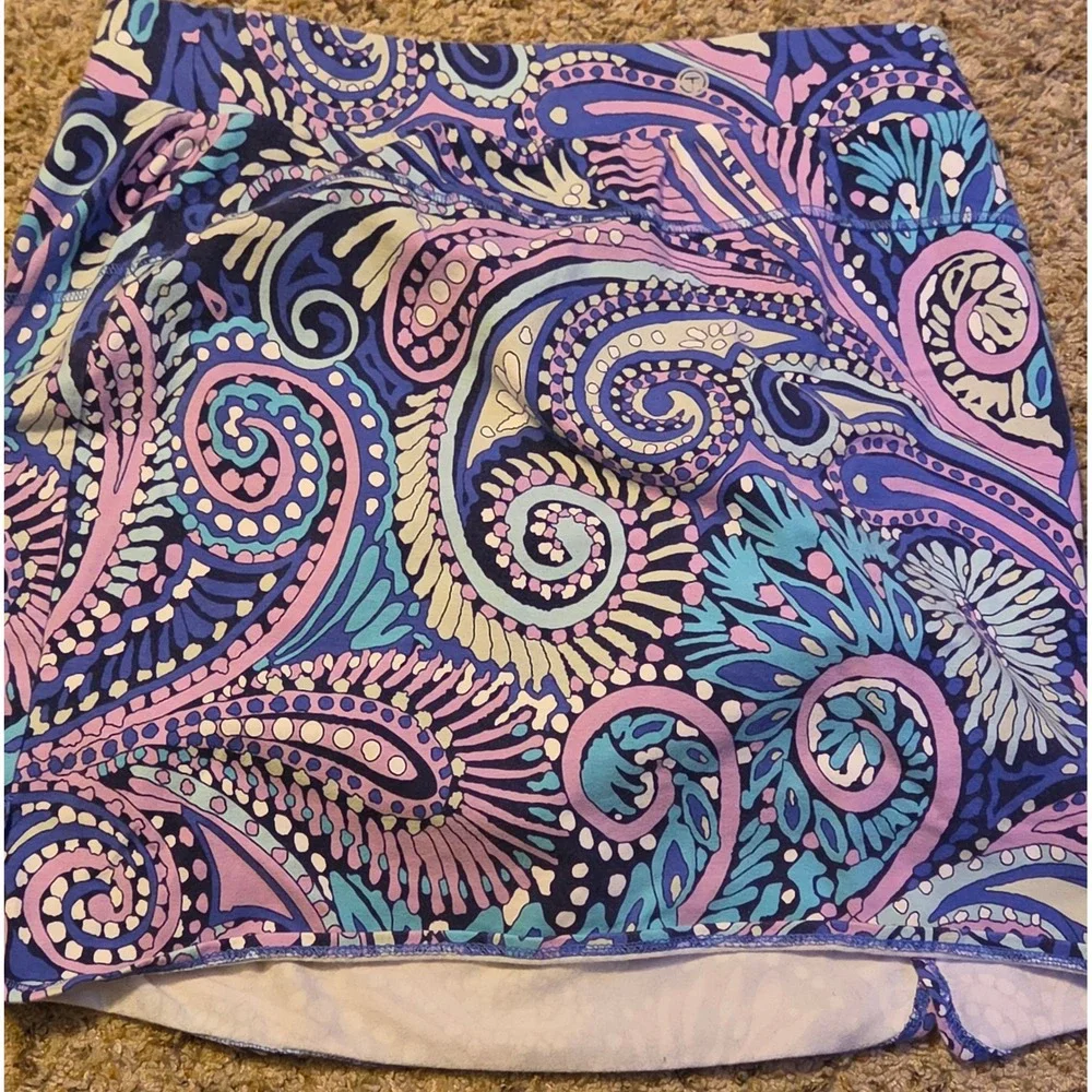 T By Talbots Paisley Print Everyday Yoga Skort Women's Size X (1X) Multicolor